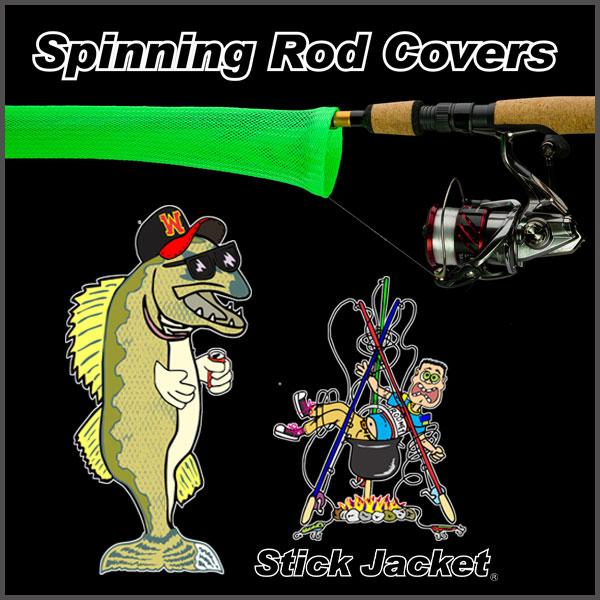 bleu STICK JACKET Fishing Rod Cover-SPINNING Modèle